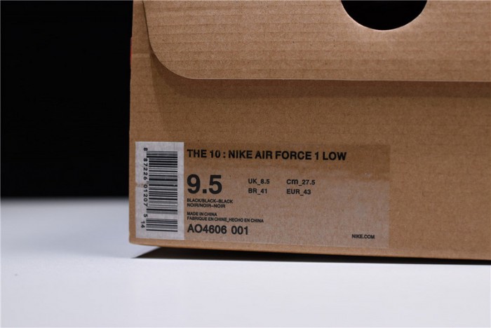 fw nike air force 1 black ao4606-001